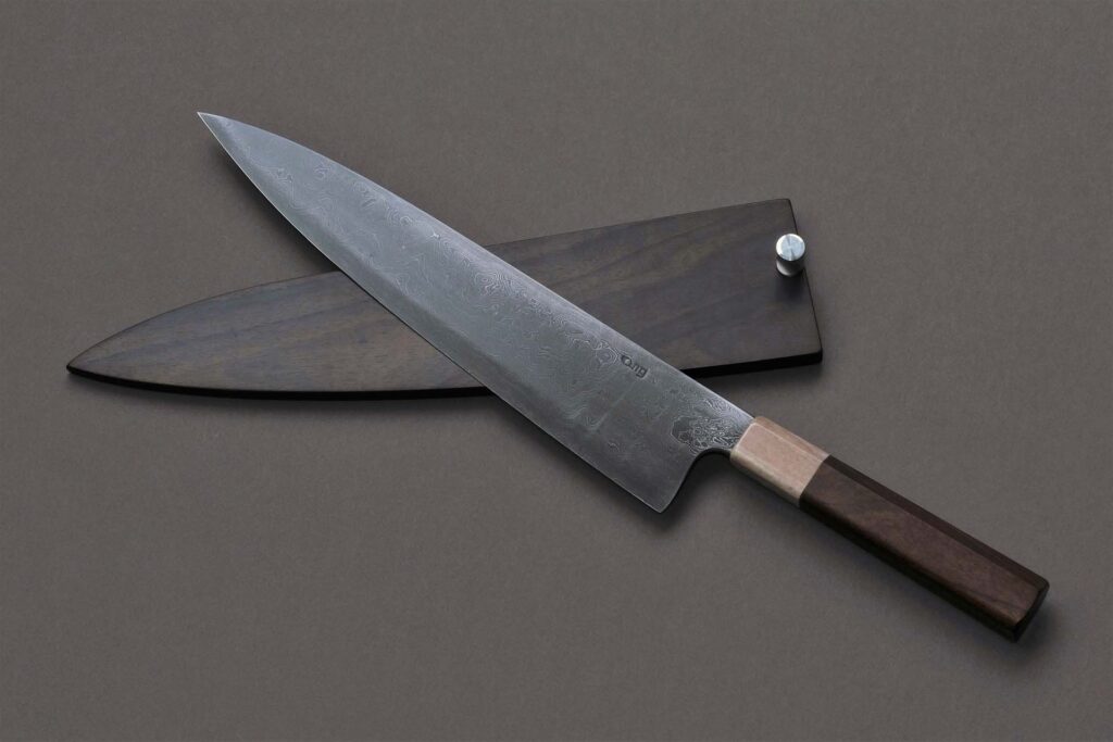 Chefkochmesser 450 Lagen Damast mit Hohlschliff "Copper"